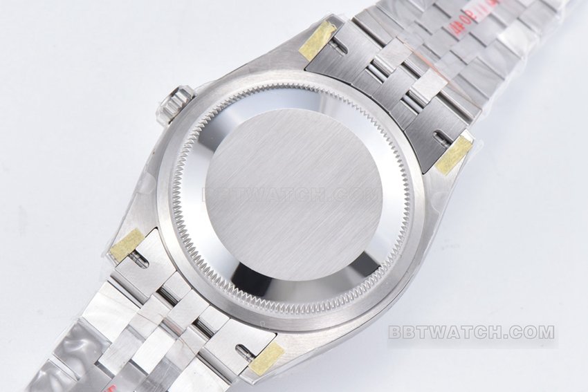 C factory Rolex log super cloneblue dial36mm five grid link m126234-0017caseback live photo