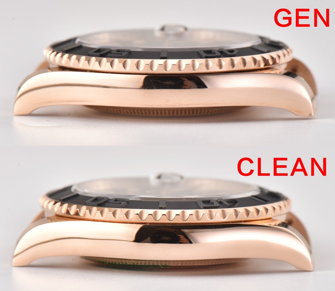 C Factory Yacht-Master Rose Gold Authentic and Fake Comparison Evaluation Rolextop-tier Replica Watch Case Comparison Chart