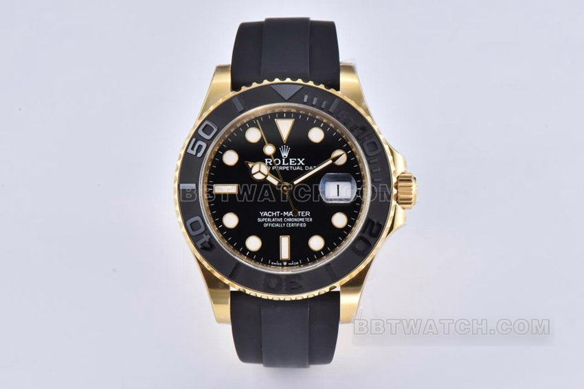 Rolex Yacht-Master M226658-0001 C Factory Réplica 1:1 en oro amarillo de 18 quilates, esfera negra, correa de caucho, Cal.3235 — detailed review and buying guide | Watch Replica Expert