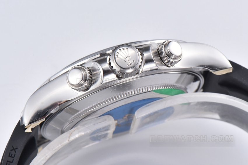 Factory C Rolex Daytona super clone Red Devil rubber strap model 116519-0104side live photo
