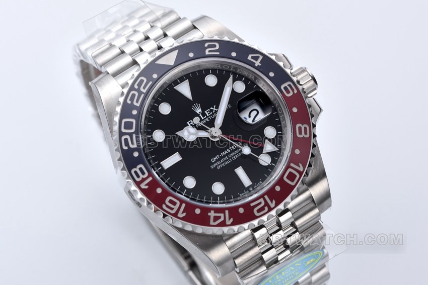 Factory C RolexGMT-Mastertop-tier 1:1high-quality replicaPepsi bezelm126710blro-0001front live photo