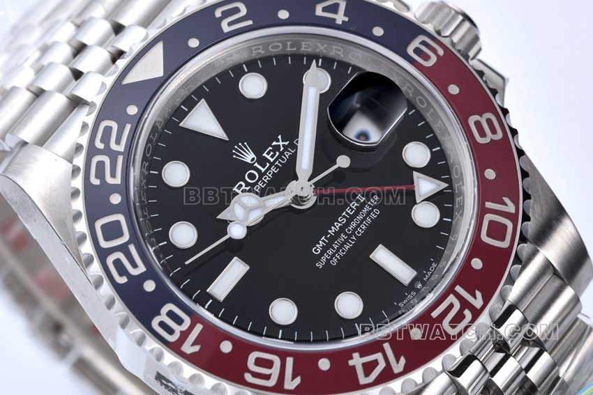 Factory C RolexGMT-Mastertop-tier 1:1high-quality replicaPepsi bezelm126710blro-0001front live photo