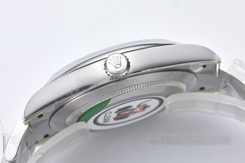 Factory C Rolex Oyster Perpetual top-tier replica41mm turquoise blue dial124300-0006side live photo
