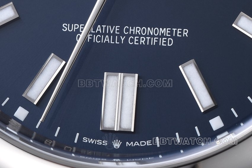 Factory C Rolex Oyster Perpetual 1:1top-tier replica41mmblue dialm124300-0003front live photo