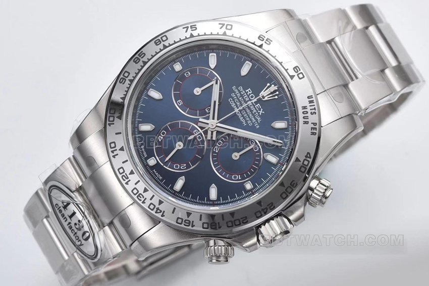 C factory RolexDaytonatop-tier replicawhite gold blue cat m116509-0071front live photo