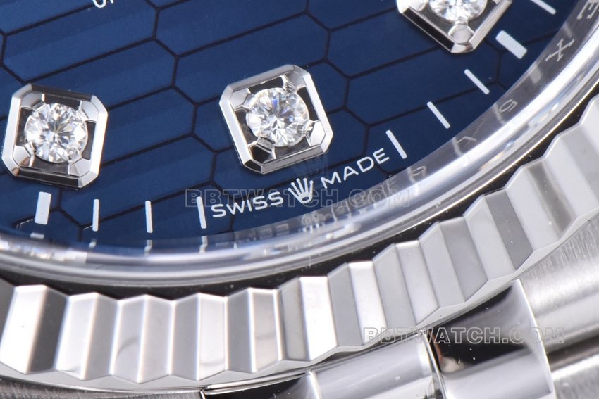C factory Rolex log super clone36mm blue pit pattern m126234-0057front live photo