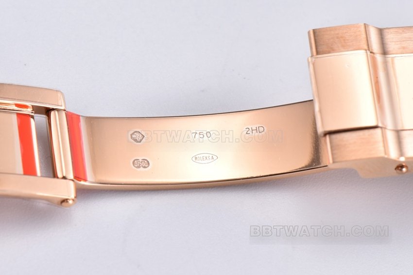 C factory Rolex Daytona top replica pink brown disk rose gold steel strap models m116505-0013 buckle actual photo
