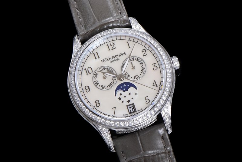 N1Patek Philippe montre à fonction complexe 1:1super clone bracelet en cuir mécanique en nacre blanche modèle 4948G — luxury replica watch guide | Watch Replica Expert