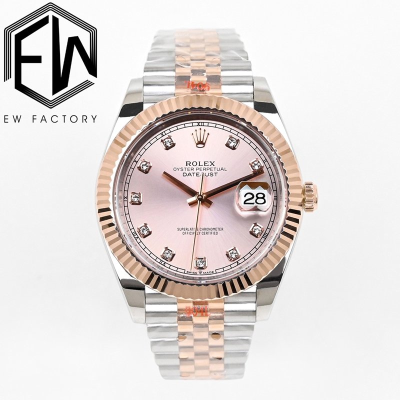 EW Datejust 126331 1:1 Super A esfera rosa 41 mm Rolex hebilla plegable de acero inoxidable estilo casual — luxury replica watch guide | Watch Replica Expert