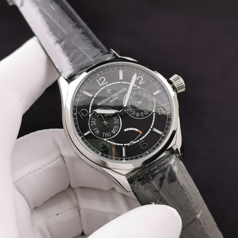 Vacheron Constantin Traditionnelle 4400E Esfera negra Correa de cuero TW Factory 1:1 Super A Clone — luxury replica watch guide | Watch Replica Expert