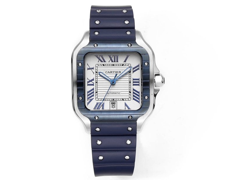 Cartier Santos WSSA0047 AF super clone relógio mecânico com mostrador quadrado cinza prateado de alta qualidade — luxury replica watch guide | Watch Replica Expert
