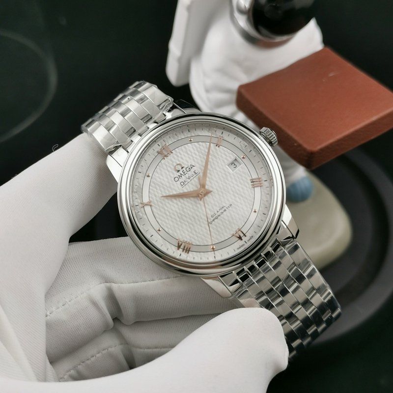 Omega De Ville Super A KY mostrador prateado em aço inoxidável super clone mecânico com cristal de safira — luxury replica watch guide | Watch Replica Expert