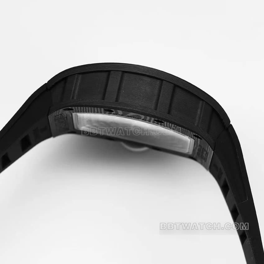 BBR factory Richard Mille men's super clone hollow plate white inner ring RM055 carbon fiber side live photo