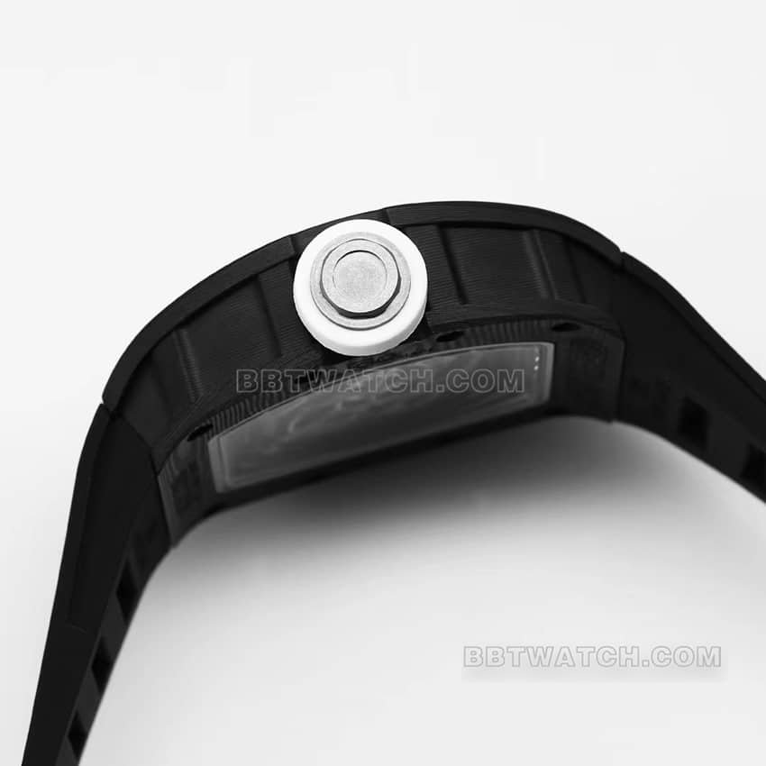 BBR factory Richard Mille men's super clone hollow plate white inner ring RM055 carbon fiber side live photo