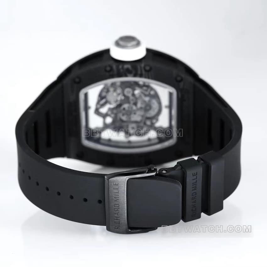 BBR factory Richard Mille men's super clone hollow plate white inner ring RM055 carbon fiber braceletlive photos