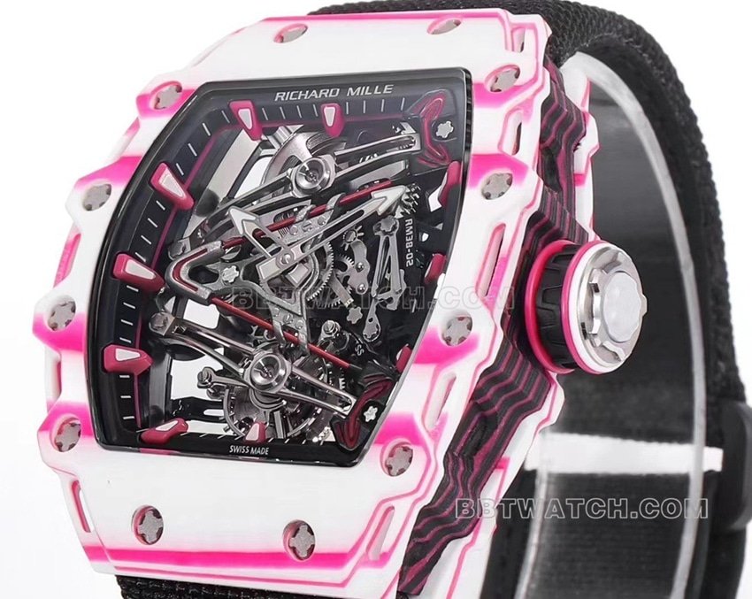 Richard Mille men's top-tier replica black fabric model RM 38-02front live photo