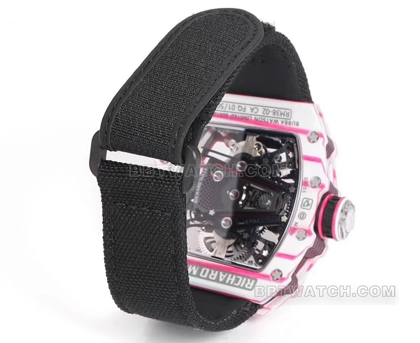 Richard Mille men's top-tier replica black fabric model RM 38-02braceletlive photos