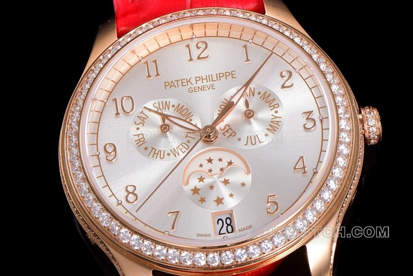 ZP factory Patek Philippe complicated timepiece top-tier 1:1super clonesilver dialleather strap model 4947R-001front live photo
