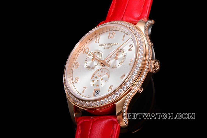 ZP factory Patek Philippe complex function timepiece top-tier 1:1super clonesilver dialleather strap model 4947R-001side live photo