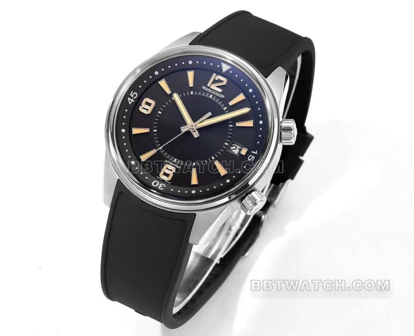BLS factory Jaeger-LeCoultre Beichen top-tier 1:1high-quality replicablack dial rubber model 906867Jfront live photo